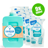 Handzeep Pakket Fles met 8 Navullingen | Eucalyptus en Rozemarijn