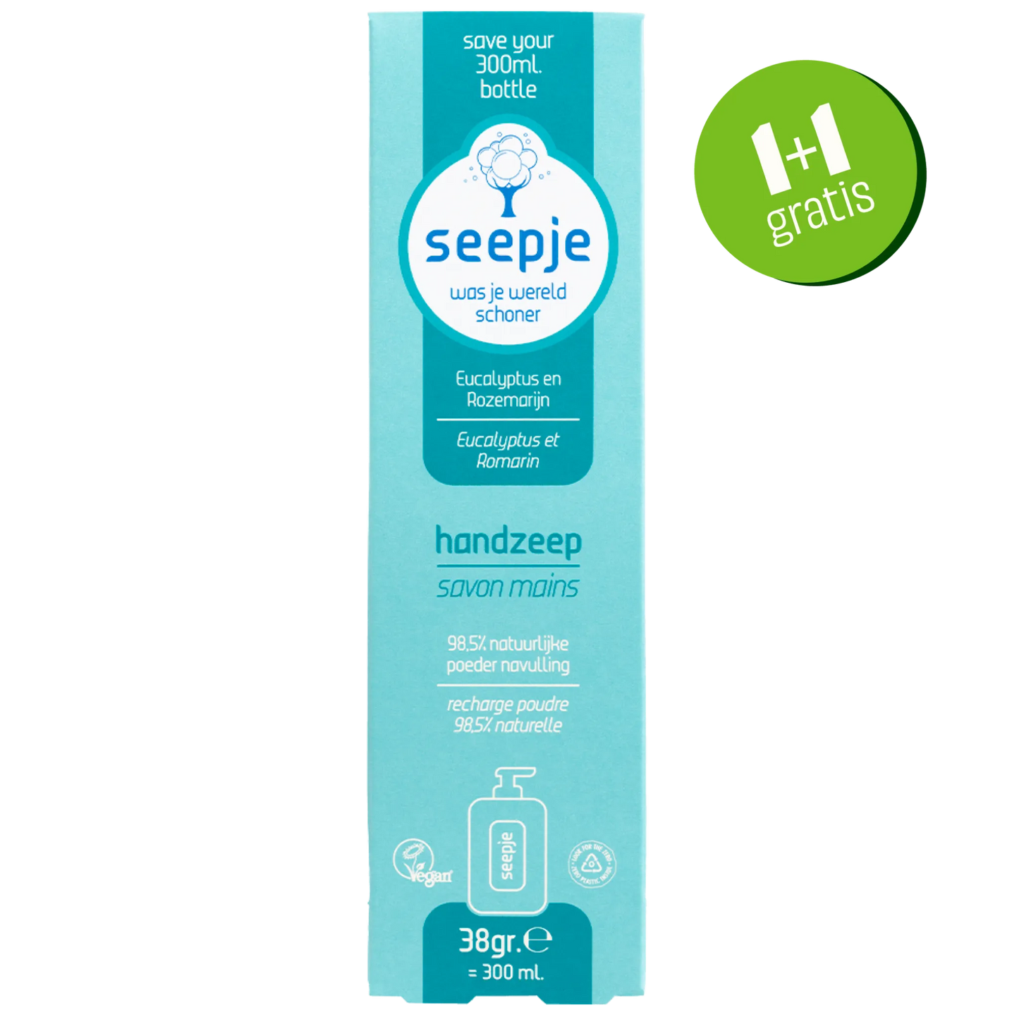 Handzeep Poeder Navulling | Eucalyptus en Rozemarijn