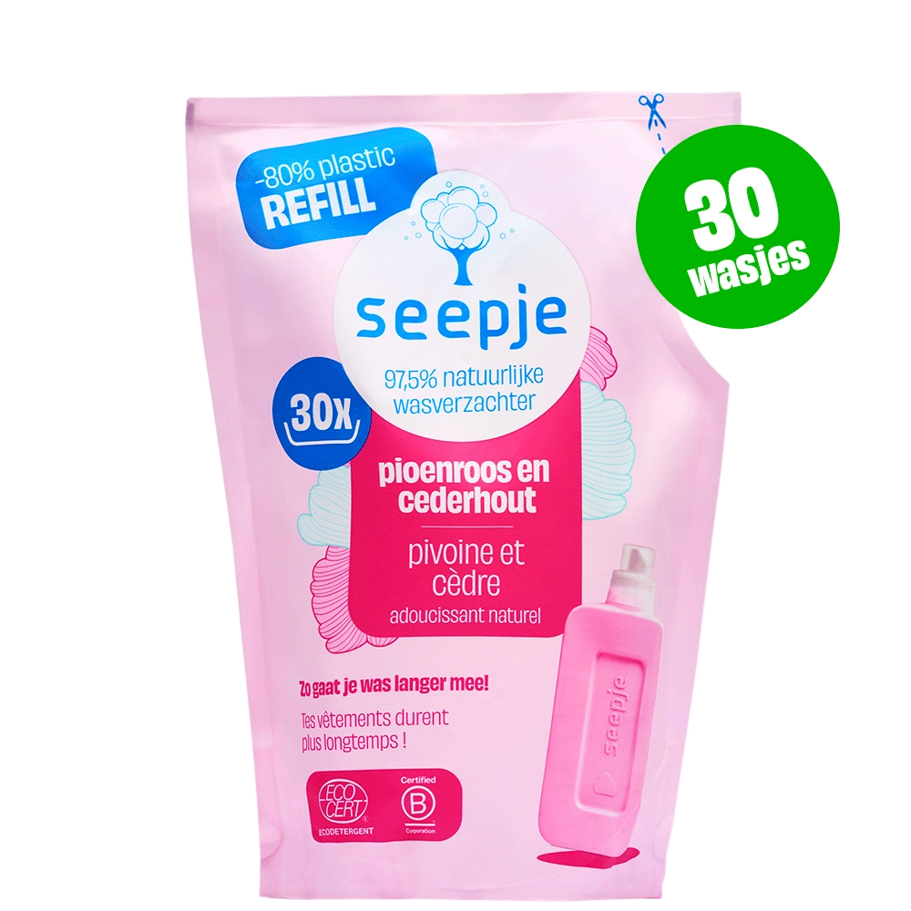 Wasverzachter navulling | Pioenroos en Cederhout