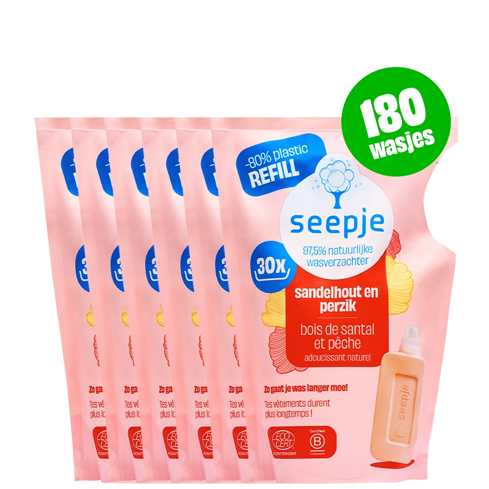 Wasverzachter Pakket Navulling | Sandelhout en Perzik