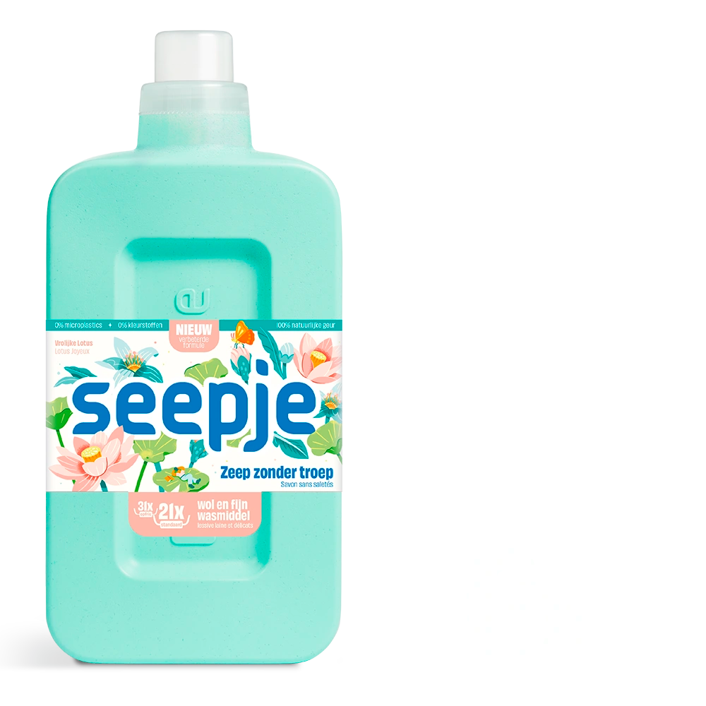 Wasmiddel Pakket met 6 Flessen | Wol en Fijn met Vrolijke Lotus geur