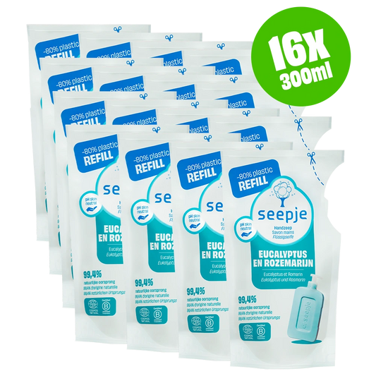 Handzeep Pakket met 16 Navullingen | Eucalyptus en Rozemarijn