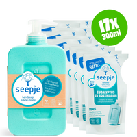 Handzeep Pakket Fles met 16 Navullingen | Eucalyptus en Rozemarijn