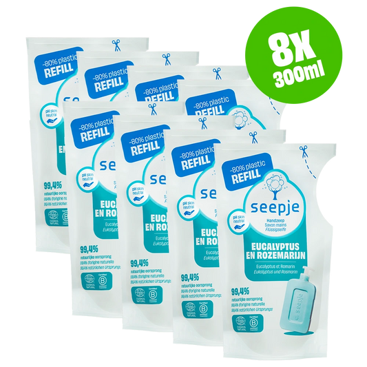 Handzeep Pakket met 8 Navullingen | Eucalyptus en Rozemarijn