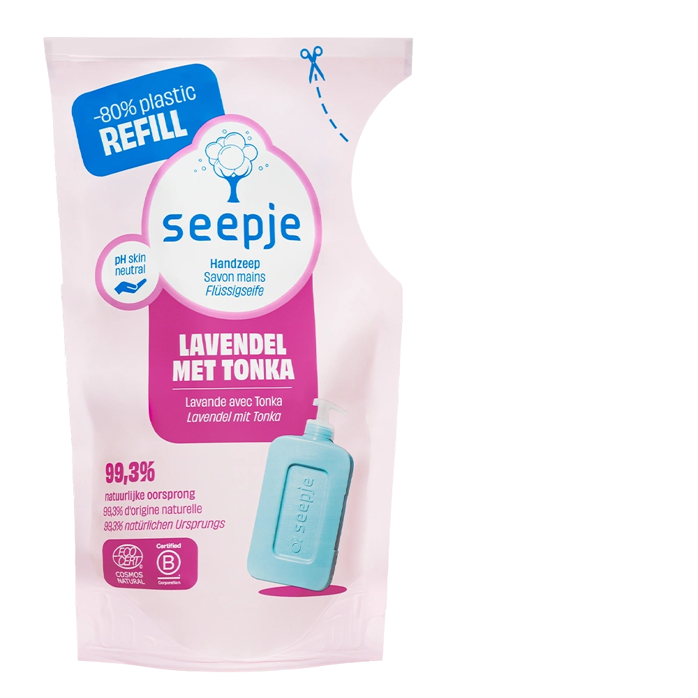 Handzeep Pakket met 8 Navullingen  | Lavendel met Tonka