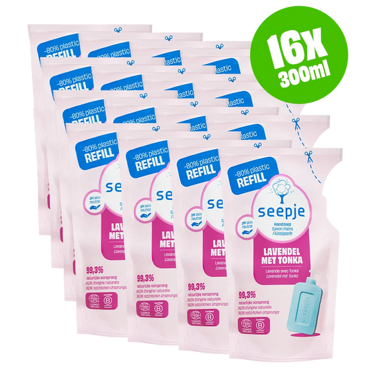 Handzeep Pakket met 16 Navullingen | Lavendel met Tonka