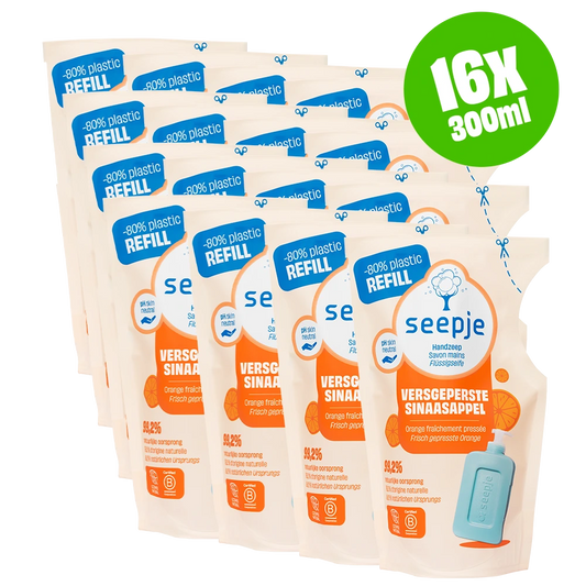Handzeep Pakket met 16 Navullingen | Versgeperste Sinaasappel