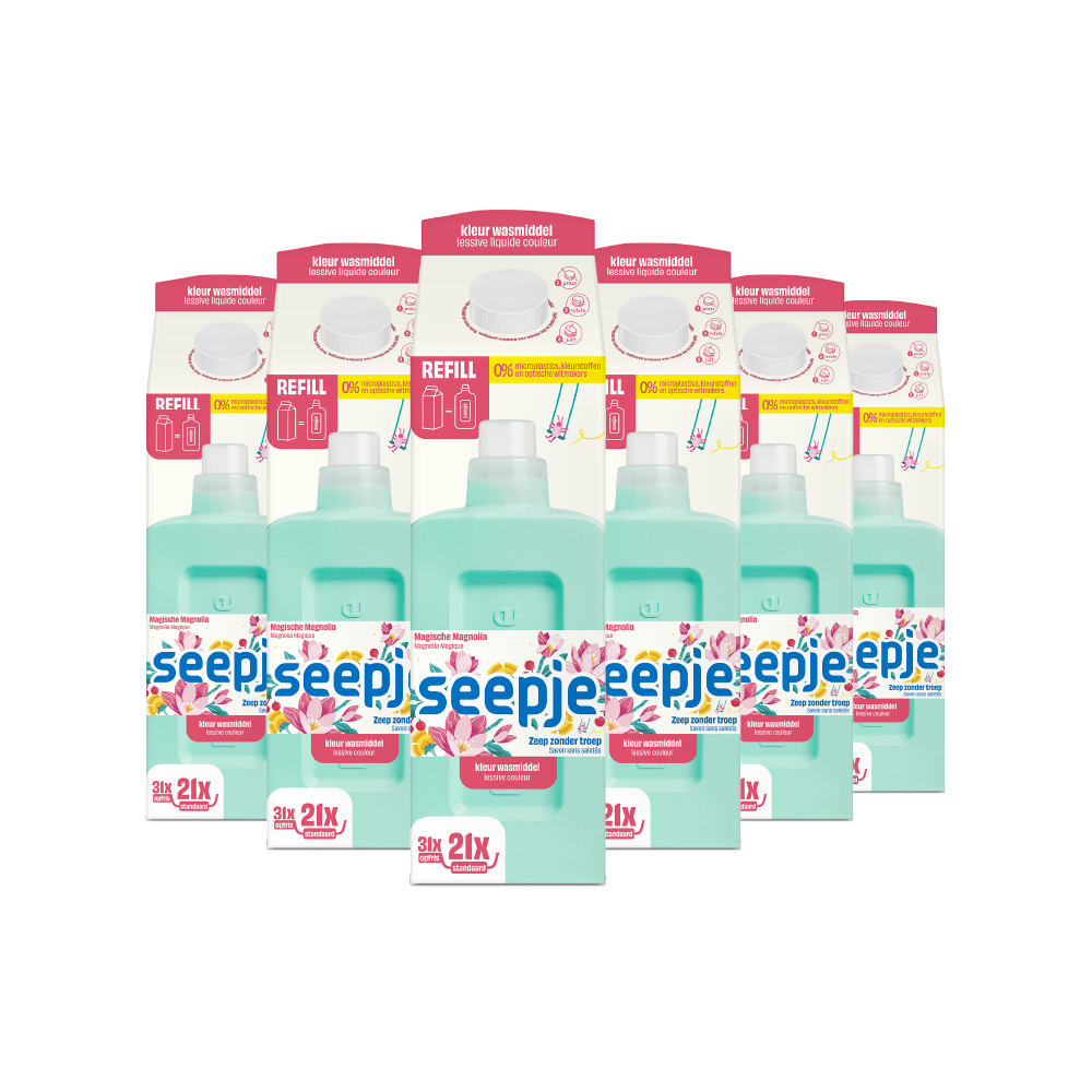 Wasmiddel Kleur 6x | Navulpakket - Magnolia Geur