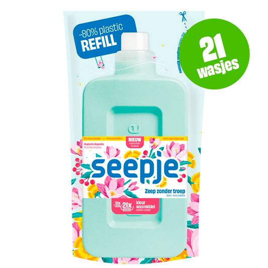 Natuurlijk Wasmiddel Navulling Seepje | Kleur met Magische Magnolia geur