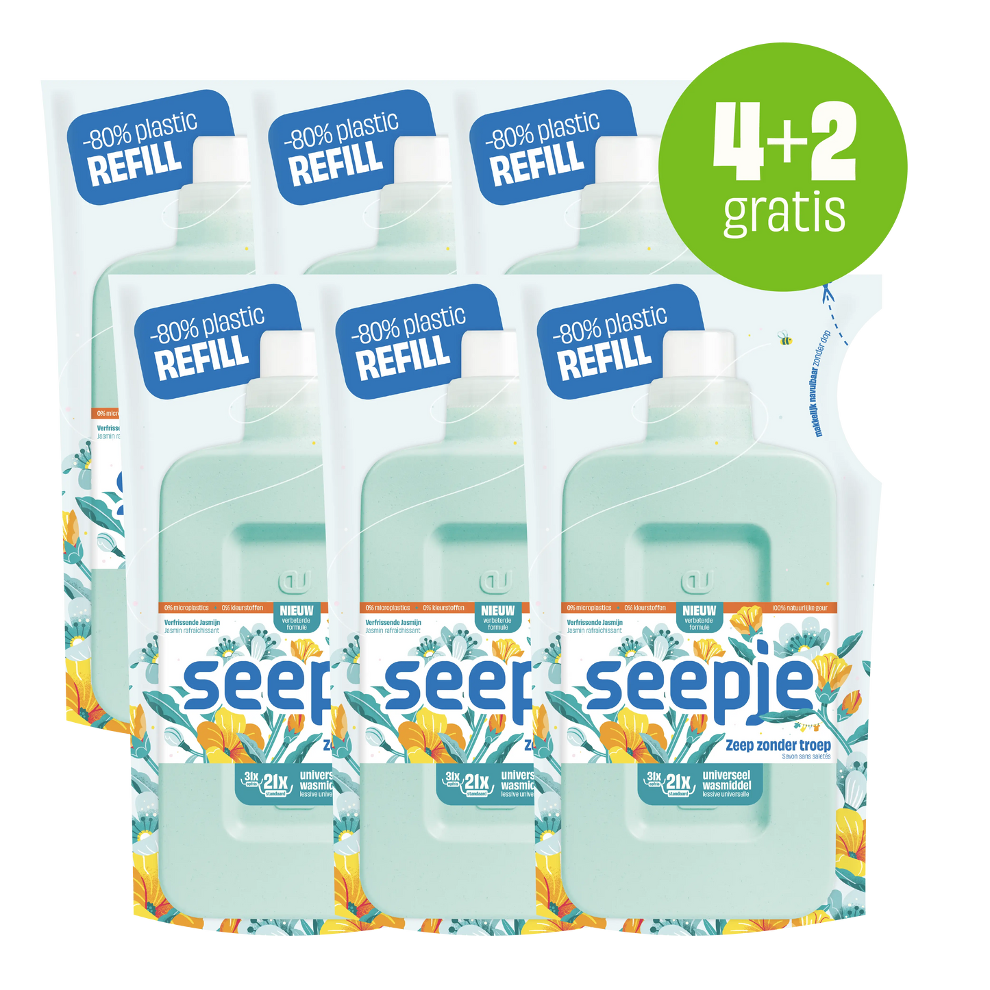 Wasmiddel navulling 6x | Universeel