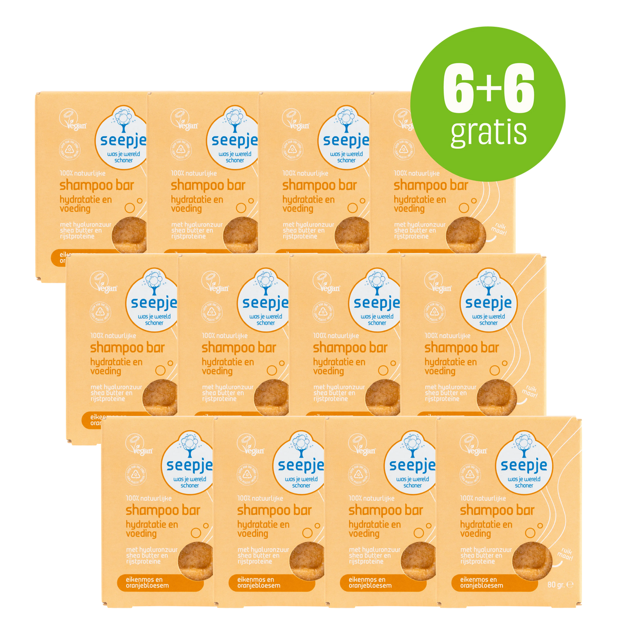 Shampoo bar 12x | Eikenmos en Oranjebloesem