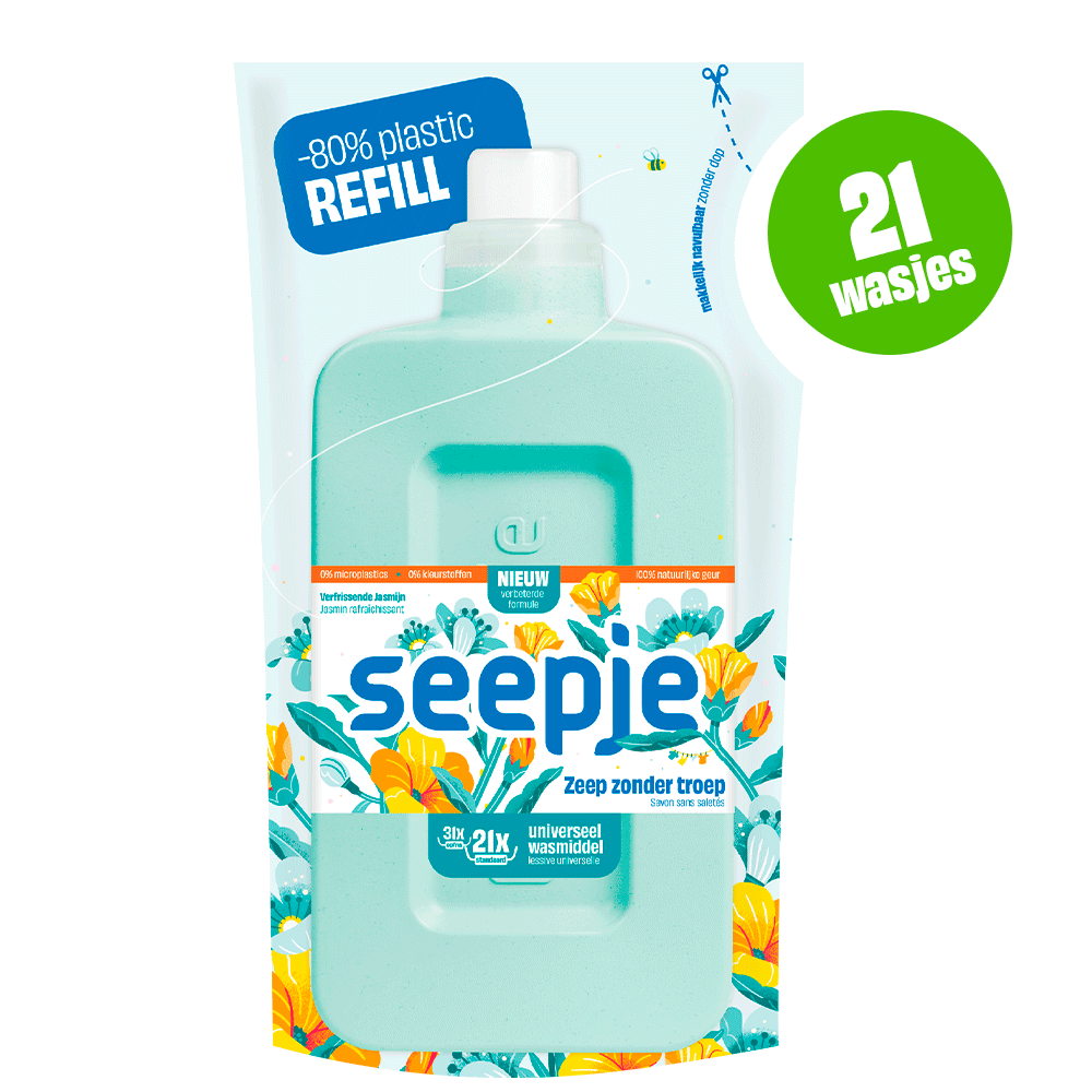 Wasmiddel Navulling | Universeel met Verfrissende Jasmijn geur