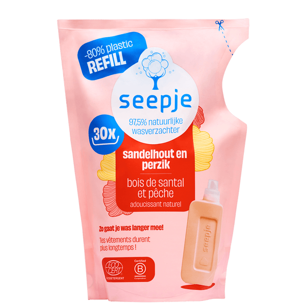 Wasmiddel Refill Sandelhout en Perzik - Seepje 